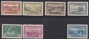 1946-47 KANADA - SG 401/407 Serie von 7 MNH / ** - Bild 1 von 2