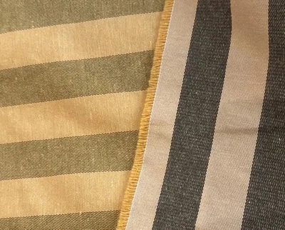 Винтажный декор ткани сплетенный полоски золото оранжевый черный BTY #19 - Изображение 1 из 4