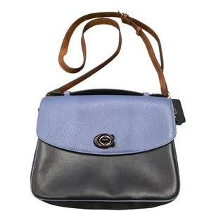 Coach Cassie Umhängetasche mit Schlangenlederdetail Handtasche marineblau/hellblau EUC* - Bild 1 von 21