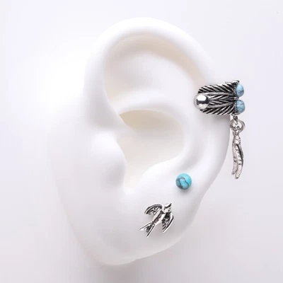 3 Pcs of Assorted Vintage Turquoise Stud x Cuff Package - Image 1 of 3