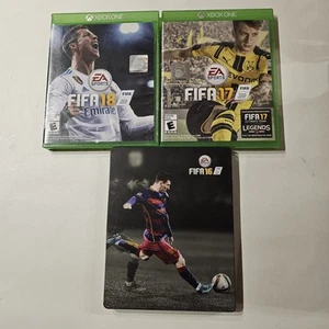 BUNDLE - FIFA 17 and 18 with 16 steelbook only, (Microsoft Xbox One) VERY GOOD - Picture 1 of 5