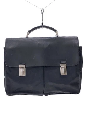 Bolso de Negocios PRADA Maletín Nylon Negro Sólido Usado Foto 1 de 4