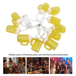2pcs Beer String Lights 6.5ft 10LED Holiday Party Decorative String Lights Kit - Picture 1 of 12
