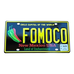 PREISGEKRÖNTES VANITY CHILE NUMMERNSCHILD " FOMOCO " FORD MOTOR COMPANY MUSTANG - Bild 1 von 1