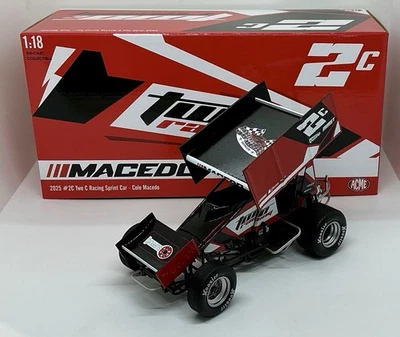 2025 1/18 #2c Cole  Macedo “Two C Racing” Racing Sprint Car Same Day Shipping - Image 1 of 4