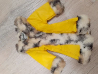 Vintage Barbie 1970 Great Coat #1459 Yellow Vinyl with Faux Leopard Fur Trim - Image 1 of 4