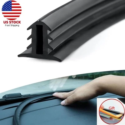 Rubber 1.6m Soundproof Dustproof Sealing Strip for SUV Car Dashboard Windshield - Image 1 of 4