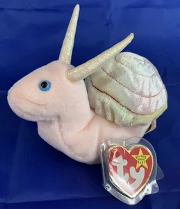 Ty Beanie Babies - Swirly the Snail Plush Toy - 1999 MWMT - Picture 1 of 13