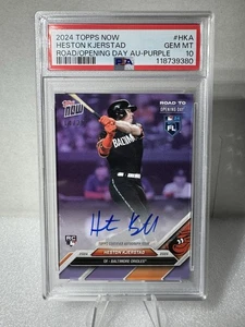 Heston Kjerstad /25 2024 Topps Now Road to Opening Day OnCard Purple Auto PSA 10 - Picture 1 of 2
