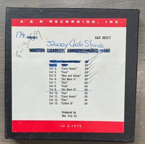 The Johnny Cash Show Audio Reel to Reel Tape 1969 Carl Perkins Merle Haggard - Picture 1 of 4