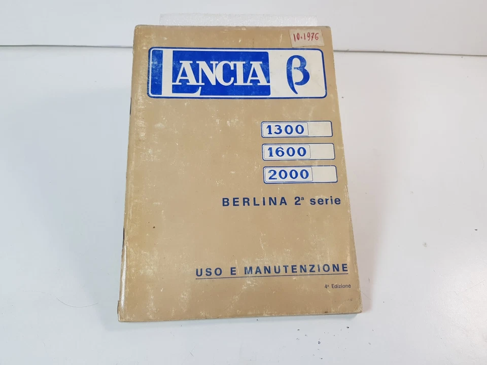 Folleto Manual Uso Mantenimiento Lancia Beta Berlina 1300 1600 2000 2^ Serie 76 - Imagen 1 de 4