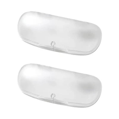 GSHLLO 2 Pcs Clear Plastic Glasses Cases Eyeglasses Hard Case Reading Glass  - Image 1 of 4