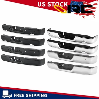 VRC Rear Bumper For 09-18 Dodge Ram 1500 10-12 2500 3500 Black/Chrome  Unibody Foto 1 de 4