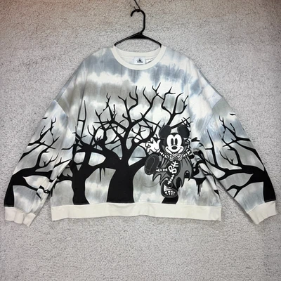 Sudadera grande para mujer Mickey Mouse fantasma vampiro Halloween Woods de los parques de Disney Foto 1 de 4