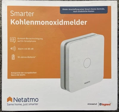 Netatmo Smarter Kohlenmonoxidmelder WLAN, 85 DB Alarm (NEU & OVP) - Bild 1 von 4