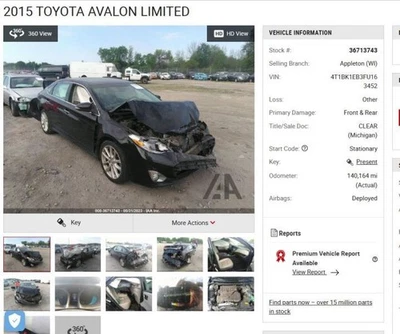 Console Front Roof With Garage Door Opener Fits 13-18 AVALON 4127844 Foto 1 de 4