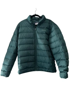 Lands End Men’s Down Puffer Coat Size Medium Green  - Picture 1 of 5