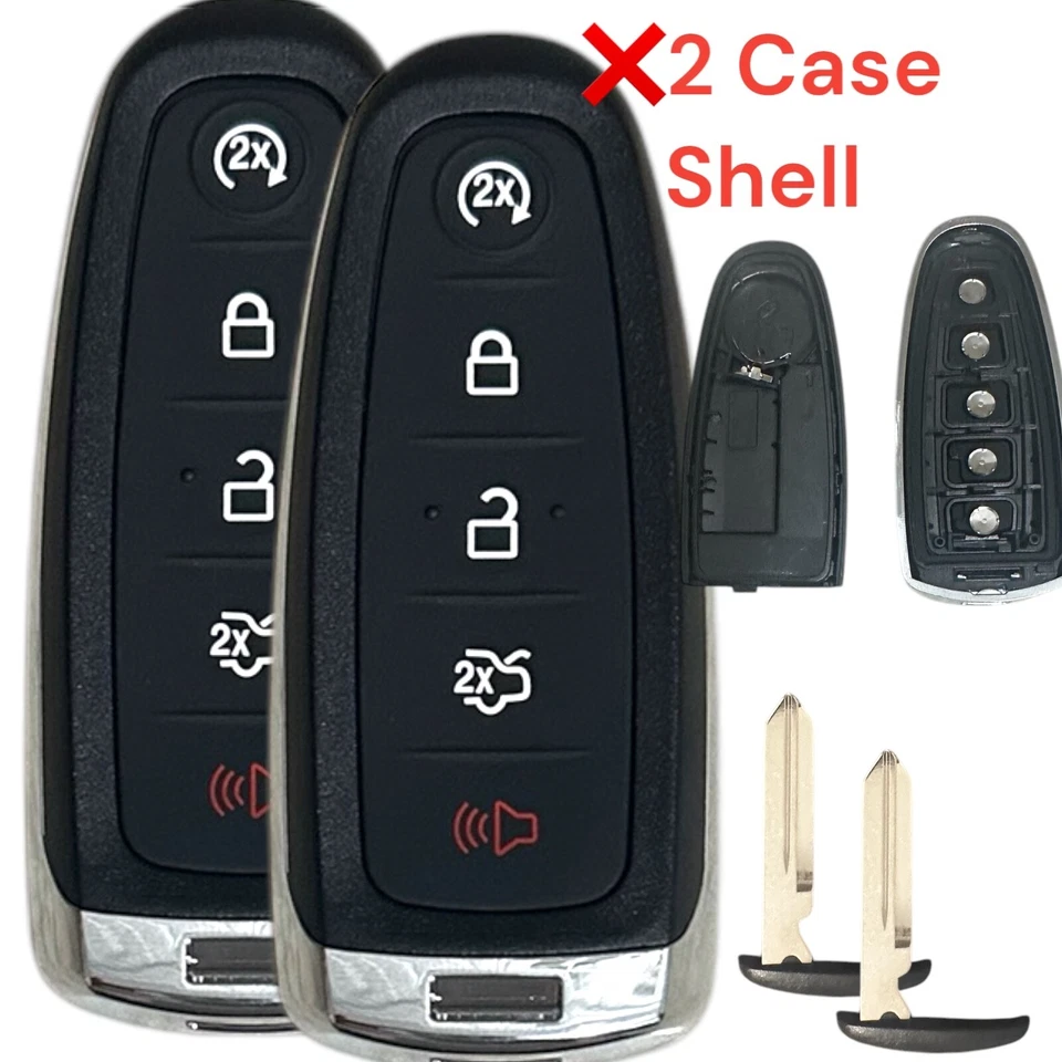 2 Replacement For 2013 2014 2015 2016 Ford Flex Taurus Remote Key Fob Shell Case - Image 1 of 1