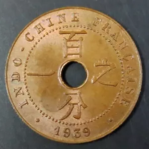 Indochina Vietnam 1939A Cent KM 12.1 High Grade (#2) - Picture 1 of 2