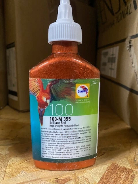Glasurit 100-M-355, rojo brillante, 0,5 L / 16,9 oz, CADUCIDAD 05/15/2027 Foto 1 de 1