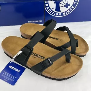 Birkenstock Sandals Women Mayari Black Birko-Flor Narrow Sandals - Select Size - Picture 1 of 6