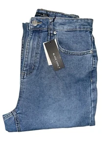 Black Tape Women’s Blue Kim High Rise Relaxed Denim Jeans Size 28x31 NWT - Picture 1 of 5
