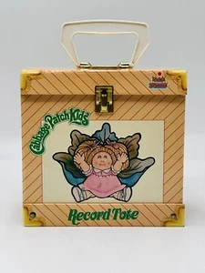 Cabbage Patch Kids 1984 Musik Schallplatte Tragetasche Box Tasche mit Griff Deckel Verschluss Aufbewahrung - Bild 1 von 11