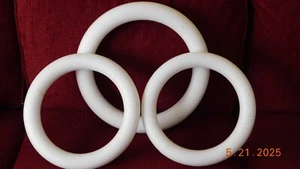 3 Pack Craft Foam Wreath White Polystyrene Foam Circles ...2 (12")-- 1 (14") - Picture 1 of 1