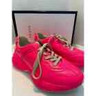 GUCCI RHYTON Fluorescent Neon Pink CHUNKY Low-Top Sneakers Size EU38| US8