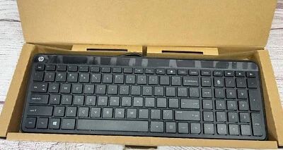 HP Galeras Wired White Slim PC Keyboard Model KBAH21 USB New Open Box - Image 1 of 3