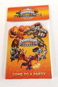 6 INVITE CARDS With ENVELOPES SKYLANDERS GIANTS COME TO A PARTY - Picture 1 of 4