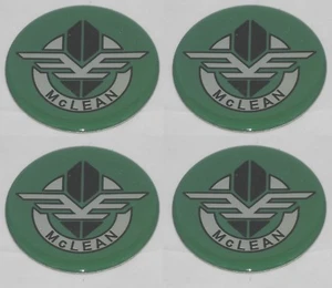4 - GREEN McLEAN WIRE WHEEL RIM CENTER CAP ROUND 2.50" 63.5mm STICKER LOGO - Picture 1 of 1