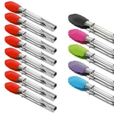  Stainless Steel and Silicone MINI TONG Colours May Vary. - Image 1 of 2