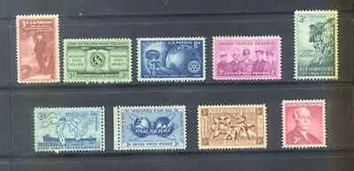 US 1955 Commemoratives Year Set with 9 Stamps MNH - Image 1 of 1