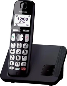 Telefono Cordless Panasonic KX-TGE260JTB con Segreteria Volume Alto e Blocco Chi - Zdjęcie 1 z 7