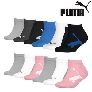 Kids PUMA Sneaker Socks Cotton Rich Ankle Trainer Liner Sports Sock (6 PAIRS) - Picture 1 of 3