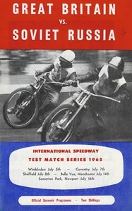 GREAT BRITAIN V SOVIET RUSSIA INTERNATIONAL SPEEDWAY TEST MATCH ~ 8 JULY 1965 - Picture 1 of 2