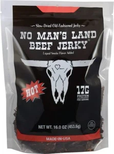 No Man’s Land collation de bœuf chaud saccadé haute teneur en protéines faible teneur en calories faible teneur en glucides 16 oz - Photo 1/5