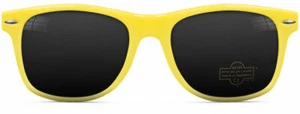 SUNGLASSES ADULT UNISEX NEON YELLOW RETRO WAYFARER LOOK GREAT FOR PARTY FAVORS - Picture 1 of 1