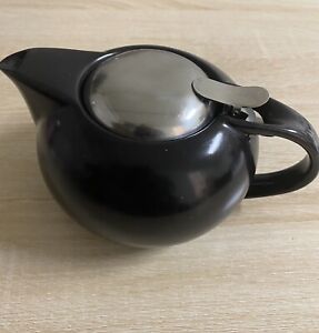 Teavana Fine Porcelain 24 Oz Teapot With Stainless Top & Infuser Black