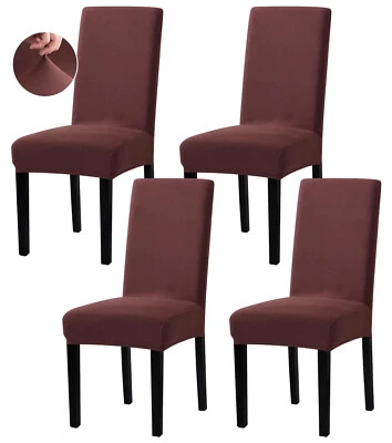 Capa protetora removível 1/4/6 peças elástica para cadeira de sala de jantar impressa - Imagem 1 de 4
