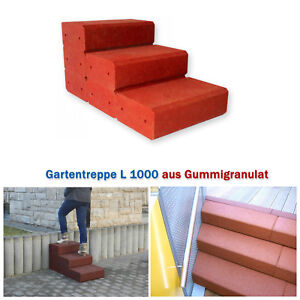 Gartentreppe L 1000 aus Gummigranulat zum selber bauen Haus Garten Kindergarten 