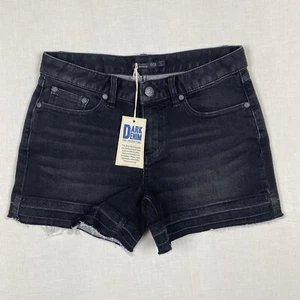 NWT PrAna Raw Hem Cut Off Raw Hem London Black Denim Shorts-Black/Sz 6 (28x4) - Picture 1 of 10