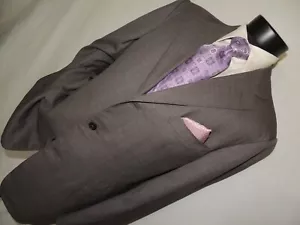Abrigo Chaqueta a cuadros Ermenegildo Zegna Neiman Marcus gris y rosa 44 largo - Imagen 1 de 8