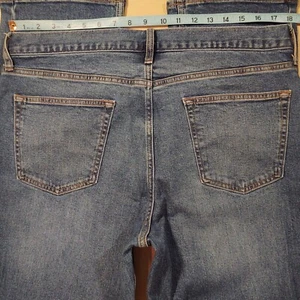 Old Navy BuiltN Flex 16-18 Jean Women 36x33 Blue Cttn High Rise Straight Stretch - Picture 1 of 12