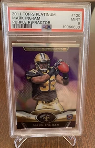 2011 Topps Platinum Mark Ingram Purple Refractor PSA 9 26/99 - Bild 1 von 2