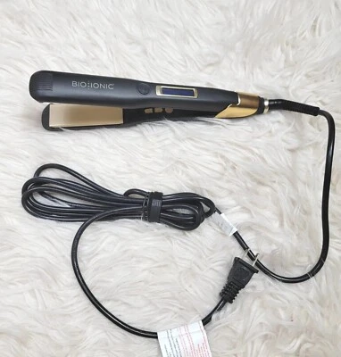 Bio Ionic Gold Pro 24K Ceramic Smoothing 1.25" Flat Iron Up to 450° Nano Tec - Image 1 of 4