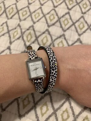 BCBGeneration Black Triangle Pattern Wrap Watch - Image 1 of 4