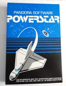Powerstar 1985 de Pandora Software Atari 400 800 PC caja de juego solo transbordador espacial - Imagen 1 de 5