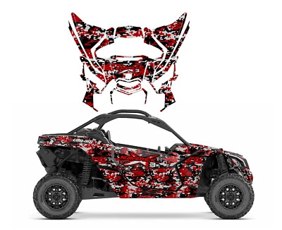 Can Am Maverick X3 Graphics Wrap kit 24 mil Thick Racing Vinyl Digital Camo - Image 1 of 4